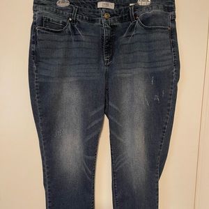 Vintage America Boho Crop Distressed jean 14/32